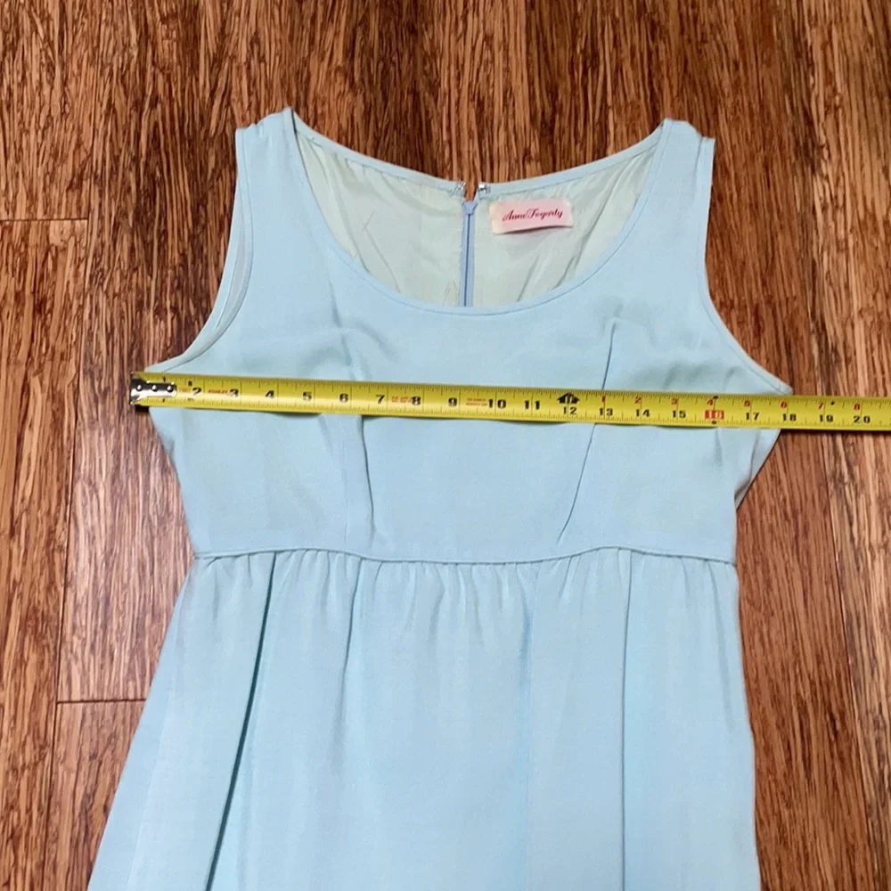 Vintage Anne Fogarty blue matching dress and jacket set size small